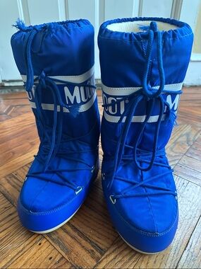 Moon Boot Kids Blue Insulated Snow Boots